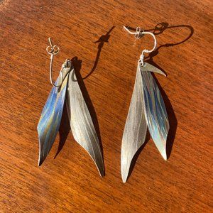 Sterling Silver Peacock Earrings